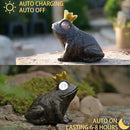 Garden Decor Statue Frog Prince,Solar Statue Decor Frog Prince,Resin Frogs Figurine with Solar Light for Patio,Balcony,Yard,Lawn Ornament,Perfect Garden Gift by GreenHaven Gardens