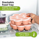 KeaBabies Silicone Food Freezer Trays with Lid, 2oz x 10 Pods Baby Food Storage Containers, Easy Puree Meal Prep, Breast Milk Silicone Freezer Molds, Dishwasher,Microwave Safe,BPA-Free(Roseate) by TinyTreasures Baby Boutique