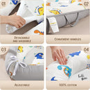 HKAI Baby Lounger – Soft Cotton Infant Floor Seat for Newborn to 24 Months, Portable Baby Essentials for Boys & Girls, Travel-Friendly Baby Lounge Pillow by TinyTreasures Baby Boutique