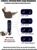 Oversized Lazy Boy Recliner Chair, 4 Motor Recliner with Power Headrest and Lumbar, Nursing Lift Chair with Vibrating Massage and Heated Seat by CozyNest Decor