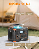 GRECELL 999Wh Solar Generator 1000W, Portable Power Station with 60W USB-C PD Output, 110V Pure Sine Wave AC Outlet Backup Lithium Battery for Outdoors Camping Travel Hunting Home (Peak 2000W) by TinyTreasures Baby Boutique