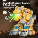 hahaland Toys for 5+ Year Old Boys - Take Apart Dinosaur Kids Toys Construction Vehicles 5 in 1 Transform into Dinosaur Robot STEM Building Toy for 5 6 7 8 Year Old Boys by TinyTreasures Baby Boutique