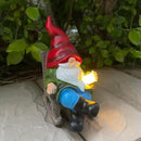 Solar Gnomes Decor Outside Mini Gnome Figurines Outdoor Solar Porch Patio Garden Miniatures Gnomes Decor Gift for Women Grandma Mother's Day Birthday by CozyNest Decor
