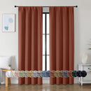 Simplebrand Ava Terracotta Blackout Curtains for Bedroom 84 Inch Length 2 Panels Set, Solid Thermal Insulated Privacy Living Room Window Treatment Curtains Blackout Drapes, W40 x L84 Inch, Terracotta by TinyTreasures Baby Boutique
