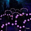 Solar Halloween Lights - 2 Pack 20LED Outdoor Waterproof Scary Eyeball Swaying Firefly Lights for Yard Garden Patio Party Decor Purple by GreenHaven Gardens
