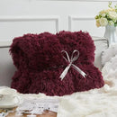 GONAAP Fuzzy Faux Fur Throw Blanket Twin Size Wine Red Super Soft Cozy Plush Fuzzy Shaggy Blanket for Couch Sofa Bed (Wine Red, Twin(60"x80")) by CozyNest Decor