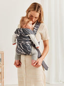 BabyBjörn Baby Carrier Mini, Anthracite/Landscape Print, Cotton | Newborn Carrier (7-25 lbs), Ergonomic, Easy-to-Use by TinyTreasures Baby Boutique