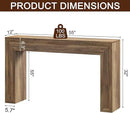 Rresyet 55 Inch Long Console Table, Sofa Table Behind Sofa, Wooden Entryway Table, Farmhouse Entryway Table for Entry, Hallway, Living Room (Wood) by CozyNest Decor