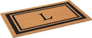 Calloway Mills 152962448 Black Border 24" x 48" Monogram Doormat (Letter L) by CozyNest Decor