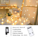 Globe String Lights 115 Feet 200 LED,Plug in Fairy String Lights with Remote Timer Extendable, 8 Modes Indoor Outdoor String Lights for Wedding Bedroom Classroom Patio Garden by GreenHaven Gardens