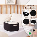 OIAHOMY Storage Basket for Shelves, Closet Cube Storage Bins Baskets for Clothes Blanket Towels, Baby Nursery, Toy Baskets Box, Woven Rope Basket, 15.75*11.81*7.09 IN, 2 Packs Black by TinyTreasures Baby Boutique
