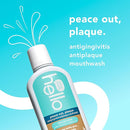 Hello Peace Out Plaque, Antigingivitis Alcohol Free Mouthwash, Natural Mint with Aloe Vera and Coconut Oil, Fluoride Free, Vegan, SLS Free and Gluten Free, 16 Ounce (Pack of 3) by CozyNest Decor