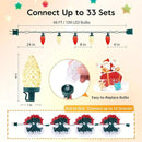 Brightown C9 LED Christmas String Lights, 66ft 100 LED Waterproof Strawberry String Lights, Plug-in Extendable Green Wire Lights String for Outdoor Outside Patio Party Decoration, Red and Warm White by GreenHaven Gardens