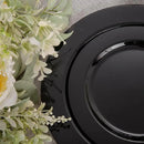 FLOWERCAT 60PCS Black Plastic Plates - Heavy Duty Black Disposable Plates for 30 guests Halloween Party/Wedding/New Year - Include 30PCS 10.25inch Dinner Plates and 30PCS 7.5inch Dessert Plates by CozyNest Decor
