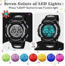 Kids Watch,Boys Watch for 3-15 Year Old Boys,Digital Sport Outdoor Multifunctional Chronograph LED 50 M Waterproof Alarm Calendar Analog Watch for Children with Silicone Band,Kids Gift by TinyTreasures Baby Boutique