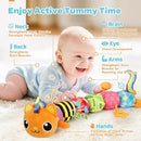 Baby Toys 0-6 6-12 Months, Sensory Musical Animal Stuffed Toy for Infant 0-3 3-6 Months, Tummy Time Toys with Mirror Crinkle Rattle, Plush Unicorn Cat Toy Gifts for 0 1 2 3 4 5 6+ Months Boys Girls by TinyTreasures Baby Boutique