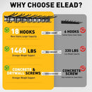 ELEAD 96 Inches Garage Storage, Garage Organization, Garden Tool Organizer Wall Mount, 18 Adjustable Heavy Duty Metal Hooks, Holds Up to 1460 lbs, Yard Tool Organizer for Garden, Yard, and Shed by GreenHaven Gardens