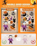 Halloween Window Clings - 9 Sheets 213 Pcs Happy Halloween Window Decorations Indoor for Home Party Eyes Pumpkin Ghost Bats Witch Stickers for Glass Double-Sided Removable Static Glass Decals by CozyNest Decor