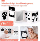 hahaland High Contrast Baby Toys for Newborn - Infant Baby Black and White Sensory Newborn Toys for Brain Development Montessori Tummy Time Toy for 0 3 6 Months by TinyTreasures Baby Boutique