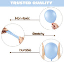 JOYIN 150 Pcs Pastel Blue Balloons, Different Sizes 18 12 10 5 Inch Pastel Blue Latex Balloon Arch Kit with Instruction for Birthday Party Graduation Wedding Holiday Decoration by TinyTreasures Baby Boutique
