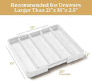 SMIRLY Silverware Drawer Organizer – Bamboo Kitchen Drawer Organizer, Adjustable Utensil Holder and Cutlery Tray, Drawer Dividers for Flatware and Kitchen Utensils by CozyNest Decor
