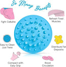 Scala Silicone Anti Cellulite Massager, Body Shower Scrubber, Cellulite Remover - Improve Circulation, Distribute Fat Deposits, Body Massager, Exfoliator, Fat Roller Use with Creams and Oils, Aqua by CozyNest Decor