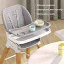 8 in 1 Highchair, Convertible Wooden Baby High Chair with Tray, Adjustable High Chair for Babies and Toddlers, Easy to Clean, Grow with Family|Booster|Learning Table|High Stool by TinyTreasures Baby Boutique
