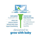 Dr. Brown’s Natural Flow® Anti-Colic Options+™ Narrow Baby Bottles 4 oz/120 mL, with Level 1 Slow Flow Nipple, 3 Pack, 0m+ Blue by TinyTreasures Baby Boutique