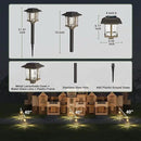 XMCOSY+ Solar Outdoor Lights Waterproof IP65, Solar-Powered Garden/Yard/Pathway Lights with Warm White 2-Tone Bronze-Wood Stainless Steel Design for Landscape Driveway Walkway Decorative by GreenHaven Gardens