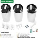 3 Pack Self Watering Wall Hanging Planter Pots Vertical Garden Window Hang Mount Indoor Outdoor Plant Flower Basket for Kitchen Herbs Balcony Railing Shelf Fence Bedroom Trellis Decor Modern White Box by CozyNest Decor
