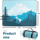 PY SUPER MODE Extra Large Waterproof Picnic Blankets 83x79 Inches - 5 Layer Outdoor Picnic Mat for Beach Camping Park Lawn, Windproof Anchor System with Stakes, Foldable Blue&Brown by TinyTreasures Baby Boutique