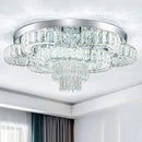 21 Inch Crystal Chandelier LED Flush Mount Ceiling Light Fixtures Luxury Chandeliers for Living Room Bathroom Bedroom Entrance Dining Room(Cool White) by CozyNest Decor