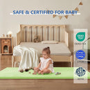 Play Mat for Babies Toddlers,1.3" Thick Elasti-Foam Anti-Fall Cushion Mat for Kids Room,28×72 Bedroom Bedside Rugs,Water-Repellent Soft Coral Velvet(Light Green) by TinyTreasures Baby Boutique