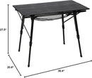 PORTAL Camping Table Foldable Portable with Adjustable Legs, Aluminum Folding Table Roll Up Table with Carrying Bag for Outdoor, Beach, Picnic, Backyards, BBQ and Party, Black by GreenHaven Gardens