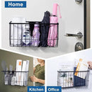 dedoot Magnetic Holder Locker 14.1"x 3.9"x 7" Strong Magnetic Black Mesh Holder Magnetic Basket Organizer Shelf Rack for Whiteboard,Fridge, Sponge, Recipe, Beverage,Refrigerator,Office File Foil by CozyNest Decor