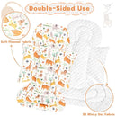Infant Car Seat Insert, Soft Baby Car Seat Head & Body Support for Girl Boy, Reversible Newborn Preemie Carseat Insert Cushion with 3 Straps Pads Fits CarSeat, Stroller, Swing, Bouncer, Animals by TinyTreasures Baby Boutique