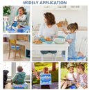 Toddler Booster Seat for Dining Table, 4inch Toddler Cushion, Portable Booster Seats Baby, Adjustable Kids Chair Heightening Booster, Washable Chair Seat Pad Mat for Kids. (Blue) by TinyTreasures Baby Boutique