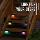 GIGALUMI 16 Pack Color Changing Solar Deck Lights Outdoor Waterproof for Outdoor Stair, Step, Fence, Patio and Yard. by GreenHaven Gardens