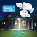 Olafus 65W Motion Sensor Outdoor Light, 2 Pack LED Security Light 6000LM, 6500K Exterior Motion Flood Light with 3 Adjustable Heads, for Outside Garage, Yard, Patio, IP65 Waterproof, White by GreenHaven Gardens