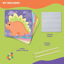 jackinthebox Poke Poke Art – Dinosaurs Theme, Mess-Free Fabric Art and Craft, Flower Pressing Kits, Gift for Kids, Toys for Girls and Boys Ages 4 5 6 7 8 by TinyTreasures Baby Boutique