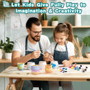 Kids Pottery Wheel Kit - Mini Pottery DIY Kit & Tools for Beginners with Clay and Sculpting Tools, Complete Painting Kit Supplies Arts and Crafts Toys Gifts for Kids 4-6 6-8 8-12 Year Old Boys Girls by TinyTreasures Baby Boutique