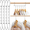 HOUSE DAY Space Saving Hangers for Clothes 6 Pack, Heavy Duty Hanger Organizer | 30 Lbs Capacity |, Metal Magic Hanger, Sturdy Multi Hangers, Closet Space Saver Closet Organizers and Storage by CozyNest Decor