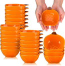 Dandat Fall Ramekins 6 oz Oven Safe Pumpkin Ceramic Ramekins Small Creme Brulee Dishes Dipping Pumpkin Baking Dish Shaped Bowl Plates for Serving Dip, Sauce, Condiments and Snack(24 Pcs) by CozyNest Decor