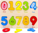 Aile Wooden Preschool Learning Number Puzzles Toys for Kids Age 2-4， Educational Toys by TinyTreasures Baby Boutique