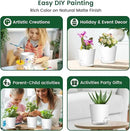 6 inch Self Watering Pots for Indoor Outdoor Plants, 6 Pack Flower Plant Pots with Drainage Holes and Clear Reservoirs, Visible Water Level, Plastic Planters with Wicking Rope, White by CozyNest Decor