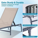 Outdoor Chaise Lounge Chair, Foldable & Assemble-Free, 6 Adjustable Positions, Durable Rust-Resistant Frame, Portable Outdoor Pool Lounge Chairs for Pool Patio Beach, Khaki by GreenHaven Gardens