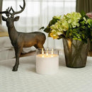 Homemory 6X6'' Extra Large Flameless Candle with 3 Wicks, Glass LED Pillar Candle, Real Wax Battery Operated Candle with Remote Control and Timer, Pure White by CozyNest Decor