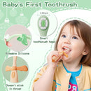 Kids Toothbrushes 2 Pack,Soft Bristle Toothbrushes for Baby 1-3 Years Old Cute Dinosaur Toothbrush for Toddlers Baby's First Training Toothbrush Anti-Strike Throat Not Easy to Shed Bristles by TinyTreasures Baby Boutique