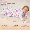 Yoofoss Baby Sleep Sack 18-24 Months, 1.5 Tog Baby Wearable Blanket with 2-Way Zipper, 100% Cotton Organic Fabric Winter Infant Sleeping Sack, Warm Soft Comfy by TinyTreasures Baby Boutique