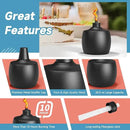 6-Pack Citronella Tabletop Torches, 21.5 oz Table Top Torches for Outdoor, Metal Oil Burner Candles, Garden Torches with Fiberglass Wick for Yard, Patio, Deck, Garden, Party, Landscape by GreenHaven Gardens